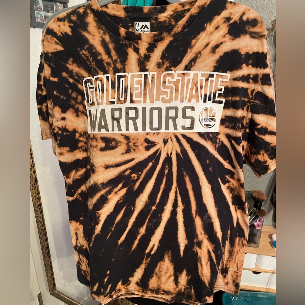 Custom tie dye Golden State Warriors tee